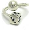 Empress Jewelry Anello in Argento 925 dadi e palla R001414