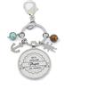 Generic Portachiavi con scritta Sei il miglior Papà del mondo e charms