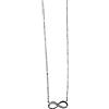 Moun Jewels Collana infinito con smalto glitter grigio
