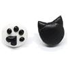 Generic Orecchini a lobo con testa di gatto e zampa nera