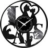 Handmade Fusorario Orologio disco in Vinile da Parete LP 33 Giri Silenzioso Idea Regalo A Tema Gatti love 12 2020