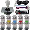 SJ@JX Arcade Game Controller DIY Kit Microswitch Button 4&8 Way Joystick Zero Delay USB Encoder Fighting Stick Handles Console for PC MAME Raspberry Pi Retropie