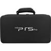Generico Borsa da trasporto per PS5 pro Borsa a tracolla Console Controller Accessori Custodia protettiva portatile da viaggio Borsa di stoccaggio di grande capacità Accessori da gioco (nero Con logo)