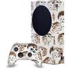 Head Case Designs Licenza Ufficiale Cat Coquillette Ricci Mix Arte Pacchetto Console Da Gioco Wrap E Pelle Per Controller Compatibile con Xbox Series S Console & Controller Bundle