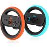 JCMO Switch 2 Volanti Joycon, Volante da corsa per Mario Kart Wolrd e 8 Deluxe, esperienza di corsa realistica, volante per Nintendo Switch 2 (2025) accessori (arancione e blu)