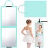 GlikCeil Specchio pieghevole portatile a figura intera, per dormitorio, danza, backstage, campeggio, viaggi, da appendere, per il trucco, per ballerini, artisti, estetisti, spa (verde menta, 85 x 34