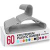 Utopia Home, Confezione da 60 grucce per bambini, in plastica, da 29 cm, per armadio, per vestiti e neonati, per uso quotidiano (verde)