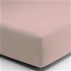 SpazioTessile Lenzuola Sotto con Angoli di Finissimo Puro Cotone Percalle o Federe 3 Volà (Singolo x 80x190, Cipria)