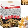GINMA Tenda Luminosa LED Effetto Pioggia - Luci di Natale Esterno Professionali - Certificata IP44 - Basso Consumo e Impermeabili - Prolungabile (Bianco Caldo, 3 metri (120 LED))