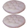 YOUGANG Confezione da 2 cuscini rotondi per sedia, 35 x 35 cm, in cotone, imbottitura completa, per sala da pranzo e cucina, antiscivolo, per pavimento e sedile dell'auto (grigio rosa)