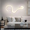 TEKHOME Applique LED da Muro 20W, Design Artistico Moderno a Linea Fluida, 3 Colori 3000K-4000K-6500K, Bianco, IP20, Lampada da Parete Interna per Soggiorno, Camera da Letto, Corridoio E12
