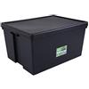 Wham Bam Heavy Duty Recycling Box - 150 litri con coperchio - 80 x 59,5 x 42 cm - Nero
