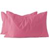 Morbidissimi Coppia federe per guanciale Puro Cotone Q423 [Fucsia]