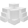Juvale Blocchi Quadrati in Schiuma per Scultura, modellismo, Fai da Te e Mestieri, Confezione da 12, Bianco, 10 x 10 x 5 cm ciascuno