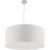 OLUX ILLUMINAZIONE - Lampadario Soggiorno Moderno in Tessuto, Lampadario a Sospensione Ideale per Salotto e tutte le stanze della Tua Casa, Perfetto per Led,Made in Italy(Mod.Roary-Bianco-70cm)
