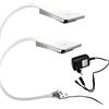 SOTECH 2 x SO-TECH® Lampada da Letto LED Luminoso Bianco incl. 1 x Alimentatore Lampada Flessibile Lampada da Lettura Collo di