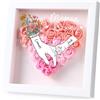 Jeweidea Regalo per Mamma, Regalo per Festa della Mamma, Scatola Ombre 8x8 Rosa Eterna Cornice Foto Profonda Personalizzata con Nome Inciso e Fiore Secco Regalo Personalizzato (C-Rosa)