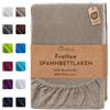 NatureMark Lenzuolo con angoli in spugna - Morbido e traspirante, delicato sulla pelle, pratico e facile da lavare, durevole e resistente, 80% cotone & 20% poliestere,90x200-100x200 cm,Sabbia/Beige