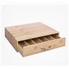Home in Smart Porta Cialde Caffè, Porta Capsule. Cassetto Porta Cialde Universale in Legno Bambù 100% (Eco-Responsabile) con 6 scomparti. Porta macchinetta Dimensioni: 33X31x8