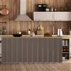 Wokuaile Tendina Sottolavello Cucina, Tende per Mobili da Cucina, Tenda Corta Hook Loop Autoadesiva, Antipolvere e Privacy, per Mobile Sottolavello, Armadio, grigio marrone, L120 x A80 cm