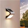 Ledvion - Lampada Solare LED Moderna da Parete, 1.5W, 3000K, IP65, Bianca, 220 Lumen, con Sensore di Movimento, Energia Solare, Efficienza Energetica & Resistente alle Intemperie