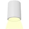 Partenopeautensili® Plafoniera moderna lampada Porta Faretto da soffitto in gesso verniciabile luce LED 60W per faretti GU10 tensione ingresso 230V (Luce Naturale 4000K, Rotondo)