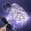 HEGEHE Kit luci a stringa LED 12V, luci natalizie a LED flessibili impermeabili 20M con alimentatore switching, luci in filo di rame da 100 LEDs/m, decorazione per interni ed esterni [Bianco]