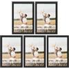 WOLTU Cornice per Foto 20x30 cm Set di 5 da Parete e Tavolo, Montaggio Verticale o Orizzontale, Cornice per Poster con Cornice in Legno e Pannello in Plastica, Nero