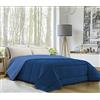 BANZAII TEXTILE INNOVATOR ONLINE Banzaii Trapunta Invernale, calda e morbida - Piumone da 350 gr/mq - Microfibra manopesca - Traspirante, Anallergica - Prodotta in Italia - Una Piazza e Mezza 220x260 cm Blu/Avio