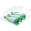 InterDesign iDesign Organizer cucina per bottiglie, Box frigo in plastica priva di BPA, Contenitore frigo ideale per lattine e bottiglie, trasparente