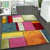 Paco Home Tappeto Di Design Colorato Screziato Appariscente Verde Blu Arancione Rosa, Dimensione:160x230 cm