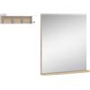 Vicco Specchio bagno Henri, Bianco, 50 x 51.6 cm con ripiano, per il montaggio sotto il lavandino con ritaglio per sifone