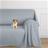 Farè - Telo Salva Divano - Copridivano IMPERMEABILE in tessuto arredo Antimacchia ideale per cani, gatti e bambini - Made in Italy | 350 x 270 cm | ROMA grigio