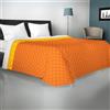 Viterbo Biancheria - Copriletto Matrimoniale Estivo e Primaverile Leggero, Trapunta Estiva Matrimoniale Double Face, Trapuntino 250x250cm Made in Italy (Matrimoniale (881), Giallo/Arancio)