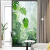 Lumanduo Pellicola per finestre Privacy con stampa di piante verdi - Pellicola per finestre a vetro colorato ad applicazione statica, coperture per finestre, adesivo per vetro decorativo per rivestimento