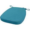 FIOVIP Cuscino per sedia con cinghie rimovibili, lavabile, doppio antiscivolo, alta elasticità(43X40X33CM(3CM),Azzurro,1 pezzi)