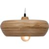 GURU SHOP Lampada da Soffitto di Design/plafoniera, Fatta a Mano a Bali da Bambù - Modello Bambusa 2/30cm, 13x30x30 cm, Lampade a Sospensione in Materiali Naturali