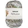 SUNLUX Fettuccia Argento Metal 100g, Filato Metal per borse, Fettuccia Spessa 2,5cm x 30m
