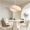 NOCHX Giapponese Wabi Sabi Stile Lampadario Da Soffitto E27 Polietilene Materiale Lampadario Moderno Creativo Regolabile In Altezza Luci Sospese Adatte Per Il Soggiorno Sala Da Pranzo Cucina(Beige,30c