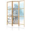 framed concept - Paravento divisorio in legno 135 x 172 cm, 3 pezzi, unilaterale, in stile orientale