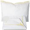 Ruoccohome Lenzuolino Carrozzino Culla Neonato Set 3Pz. da Ricamare tela Aida Regalo Bimbi Coordinato Completo 100% Puro Cotone Giallo | Made in Italy