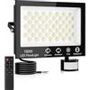 Litglobe Faretto LED da Esterno con Sensore di Movimento,150W 15000LM Faro Esterno con Telecomando,6500K Bianco freddo Faretti Esterno,IP66 Impermeabile Fari LED da Esterno per Patio Giardino Garage