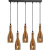 LEDSone 5 pz moderno soffitto lampada a sospensione paralume vintage lampadario bottiglia di vino luce (giallo)