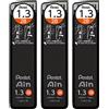 Pentel Ain AMZ-XC28132B3P - Mine meccaniche, tratto: 0,05 pollici (1,3 mm), durezza: 2B, confezione da 3 pezzi