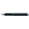 Faber-Castell 148 832 - BASIC penna stilografica in pelle nera, penna EF, color canna: nero, black leder