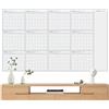 Générique Dry Erase Wall Calendar, Yearly Planner Organizer, 59.06 x 33.46in Erasable Blank Calendar, Giant Undated Design, Reusable Writable for Home, Scheduling, Planning