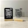 Pahdecor Acrilico personalizzato Personalizza Wifi QR Code Sign Personalizzato 4 x6 WiFi Segno per gli ospiti Venmo Instagram Scansione per pagare Segni Sociali Bellezza Business Decor