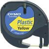 Dymo S0721670 - Cinta de plástico adecuado para 91222, 12 mm x 4 m, color negro y amarillo