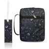 Hixingo Custodia per Libro con Cerniera, Custodia per Libro in Tessuto Custodia Protettiva per Bibbia Copertina in Brossura per Bibbia con Manico per Donna Uomo (Cielo stellato,26x19cm)