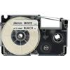 vhbw Cartuccia a nastro 24mm compatibile con Casio CW-L300, KL-200E, KL-7400, KL-8100, KL-820, KL-8200, KL-C500 sostituisce Casio XR-24WE1, XR-24WE.